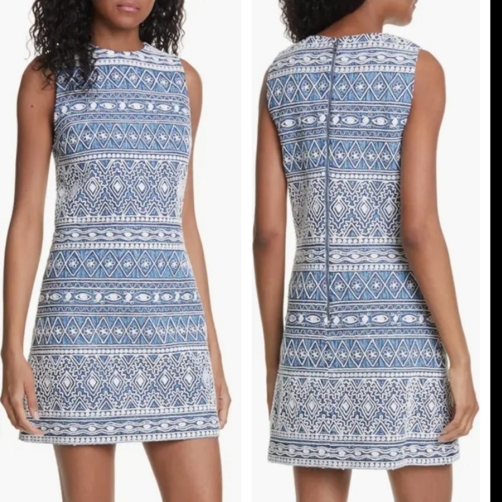 ALICE & OLIVIA 'coley' Tribal Embroidered dress